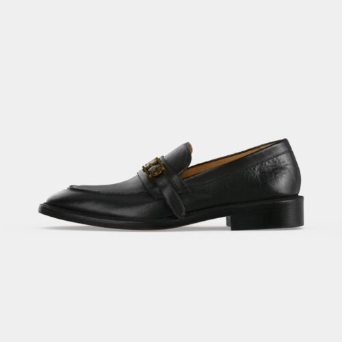 Versace LOAFERS - Smart slip-ons - black/gold-coloured