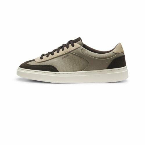 BOSS Trainers - open brown two