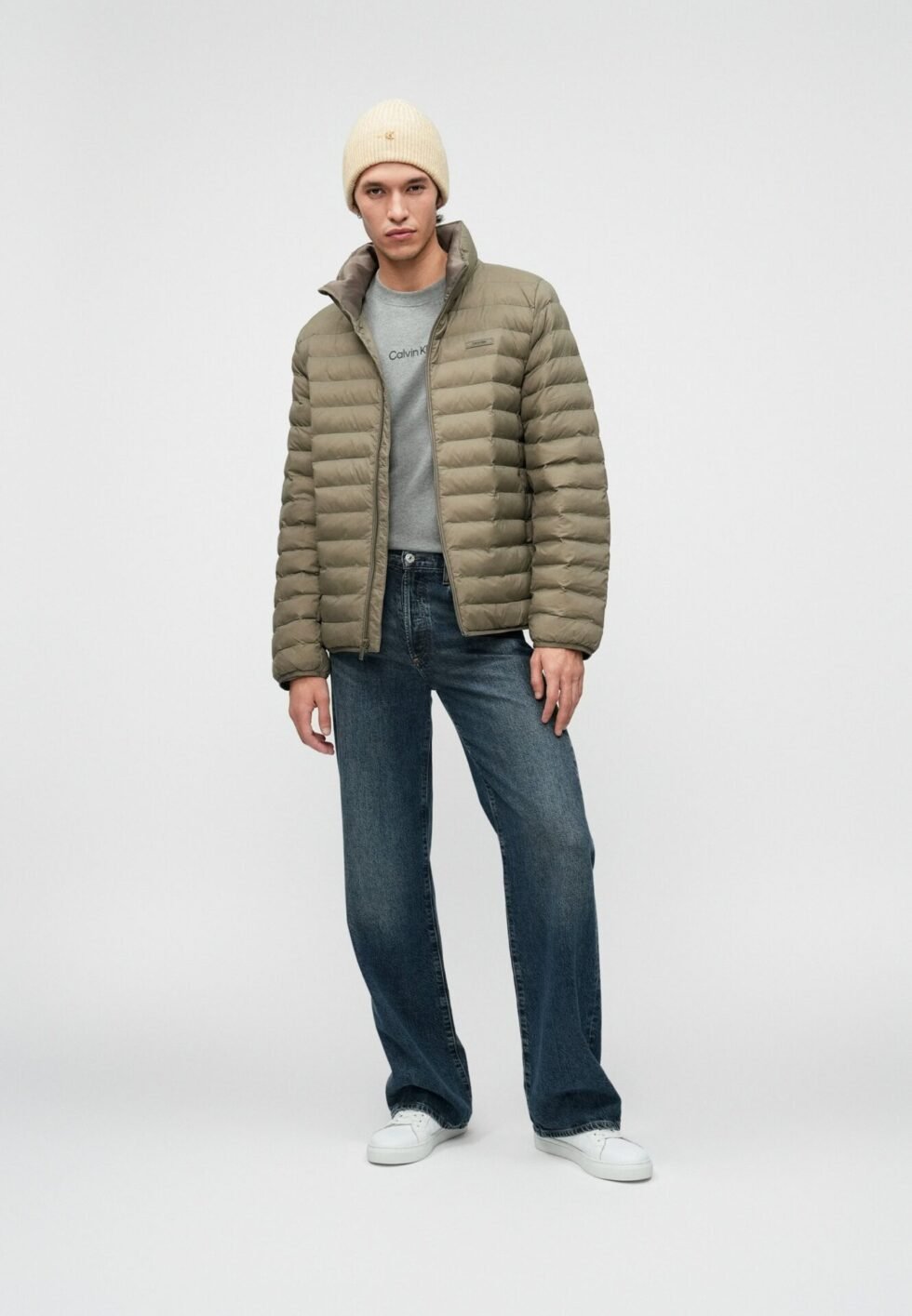 Calvin Klein CHANNELED PUFFER - Light jacket - bungee cord