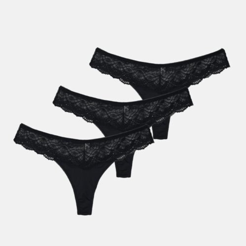 Anna Field by Zalando TANGA 3 PACK - String - black
