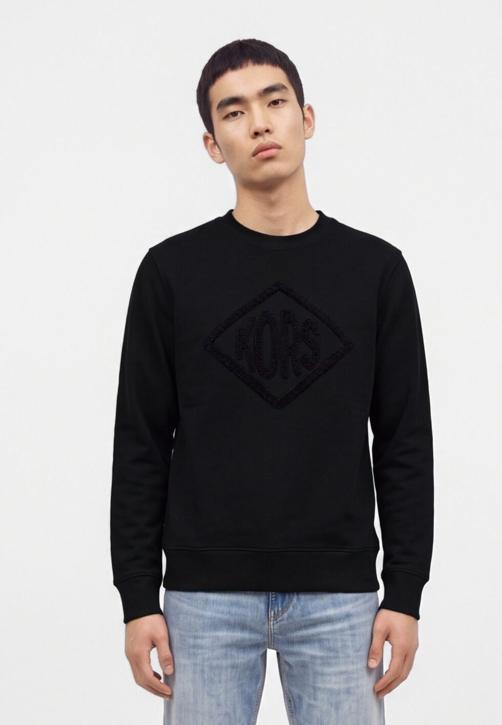 Michael Kors KORS BULGE LOGO CREW - Sweatshirt - black
