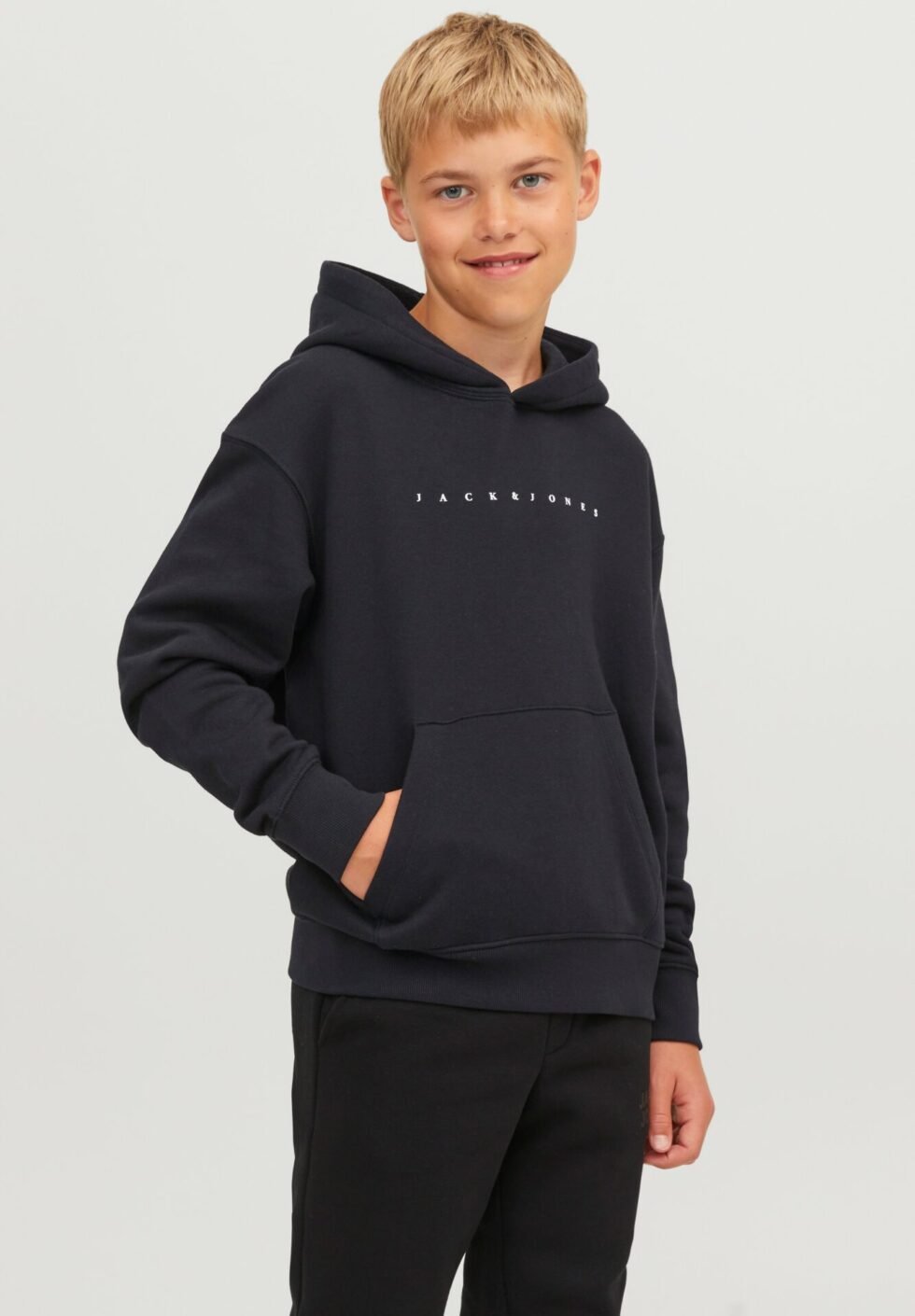 Jack & Jones Kids JJESTAR JJ SWEAT HOOD NOOS JNR - Hoodie - black
