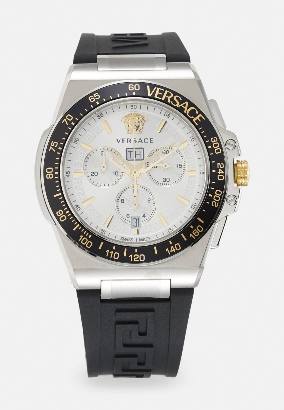 Versace GRECA RACT.CHR (WC-7H) - Chronograph watch - black/silver-coloured