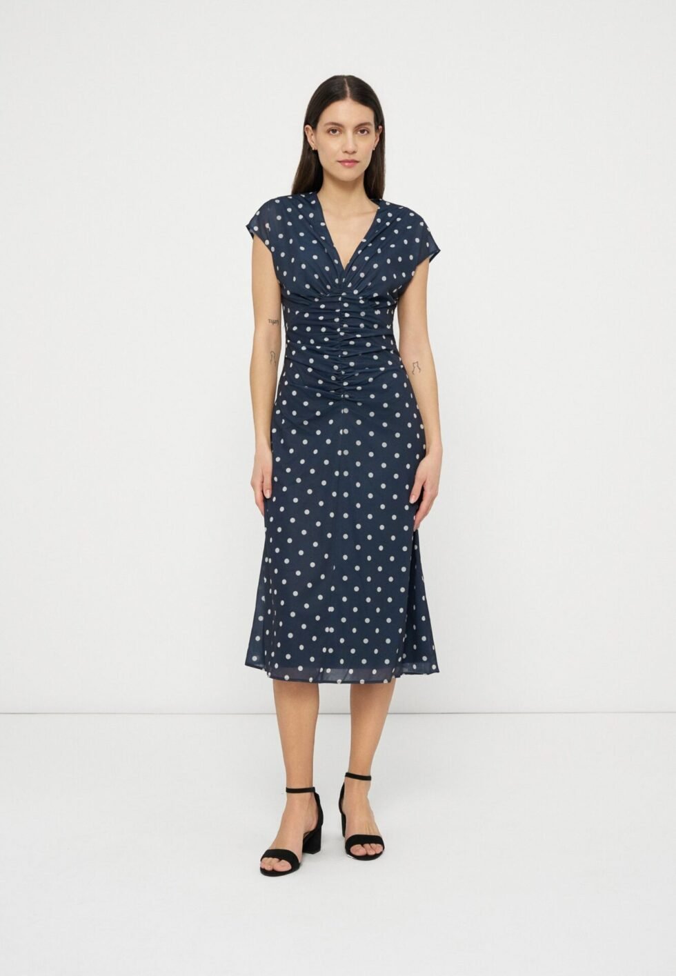 Anna Field by Zalando Jersey dress - navy/white