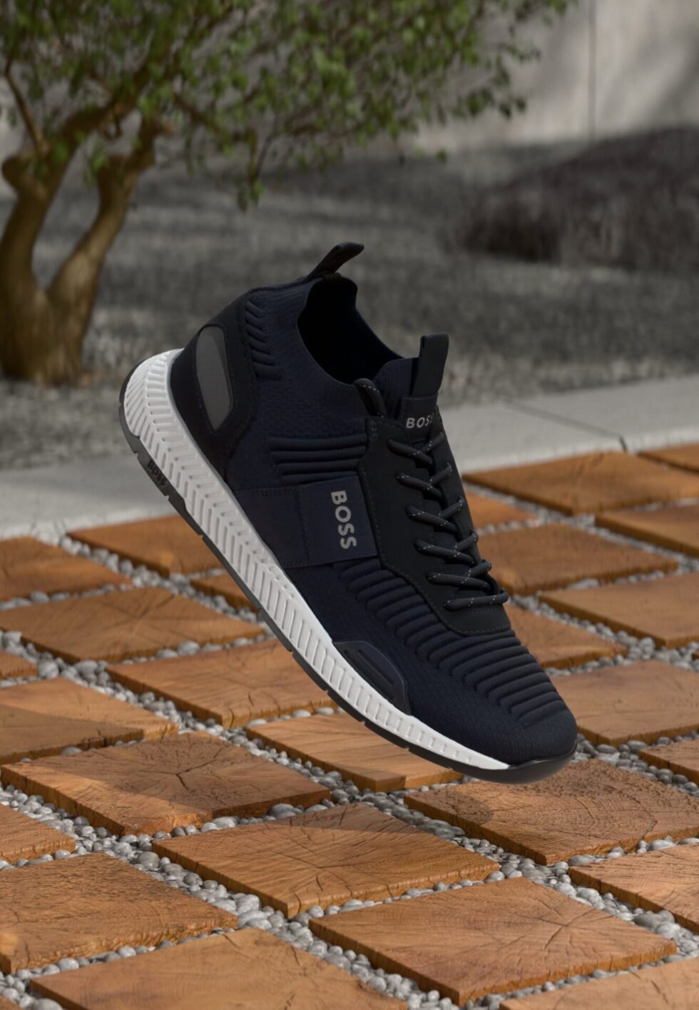 BOSS TITANIUM RUNN - Trainers - dark blue one