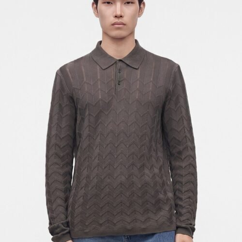 Emporio Armani PULLOVER - Long sleeved top - dark gull gray