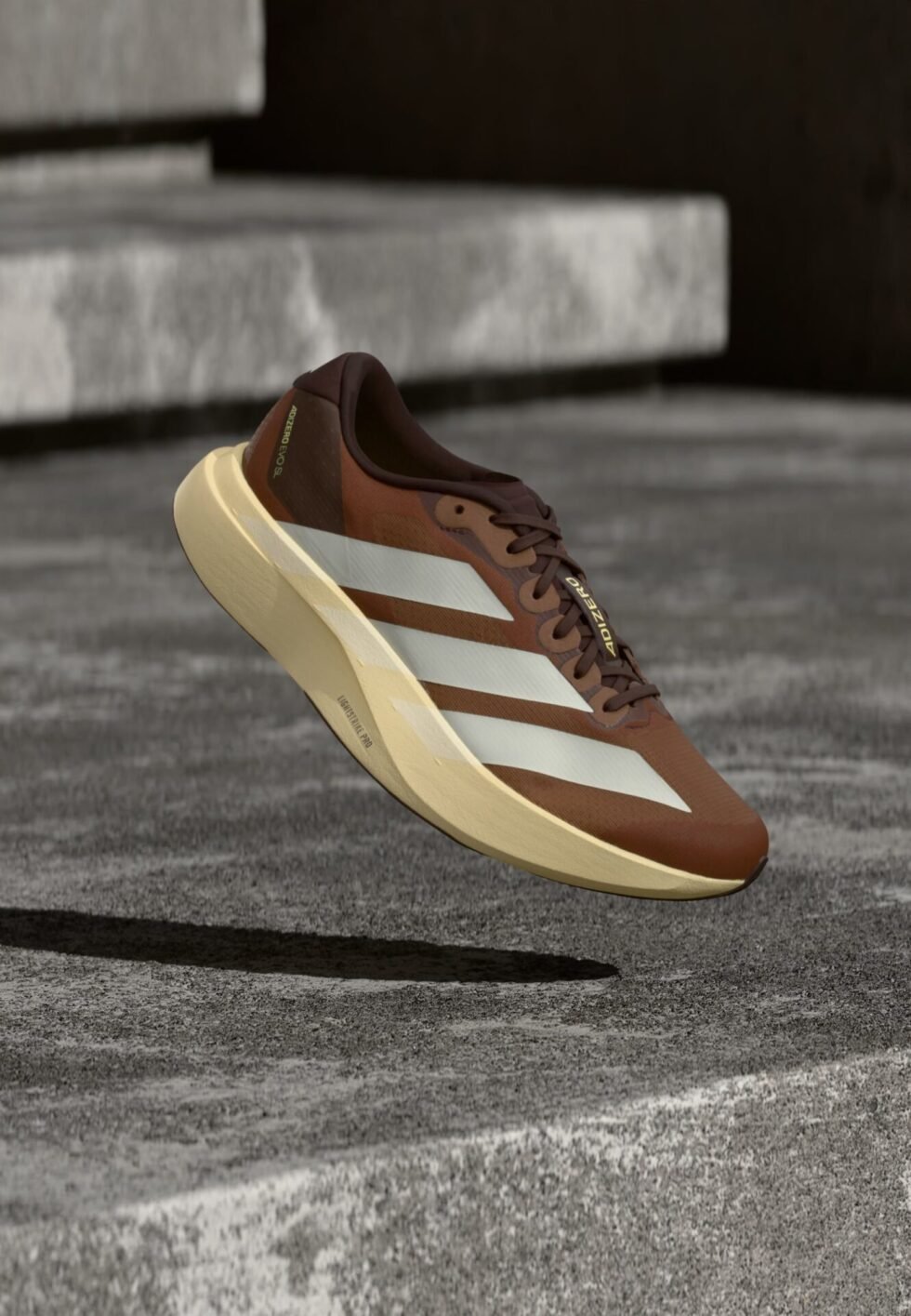 adidas Performance ADIZERO EVO SL M - Trainers - preloved brown/cream white/warm vanilla