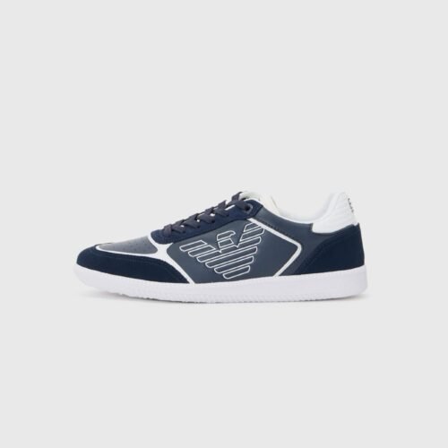 EA7 Emporio Armani HERITAGE EAGLE  - Trainers - sky captain/white