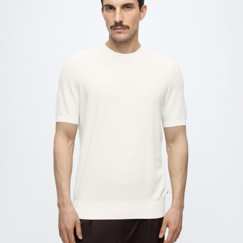BOSS LARUSO - Basic T-shirt - open white