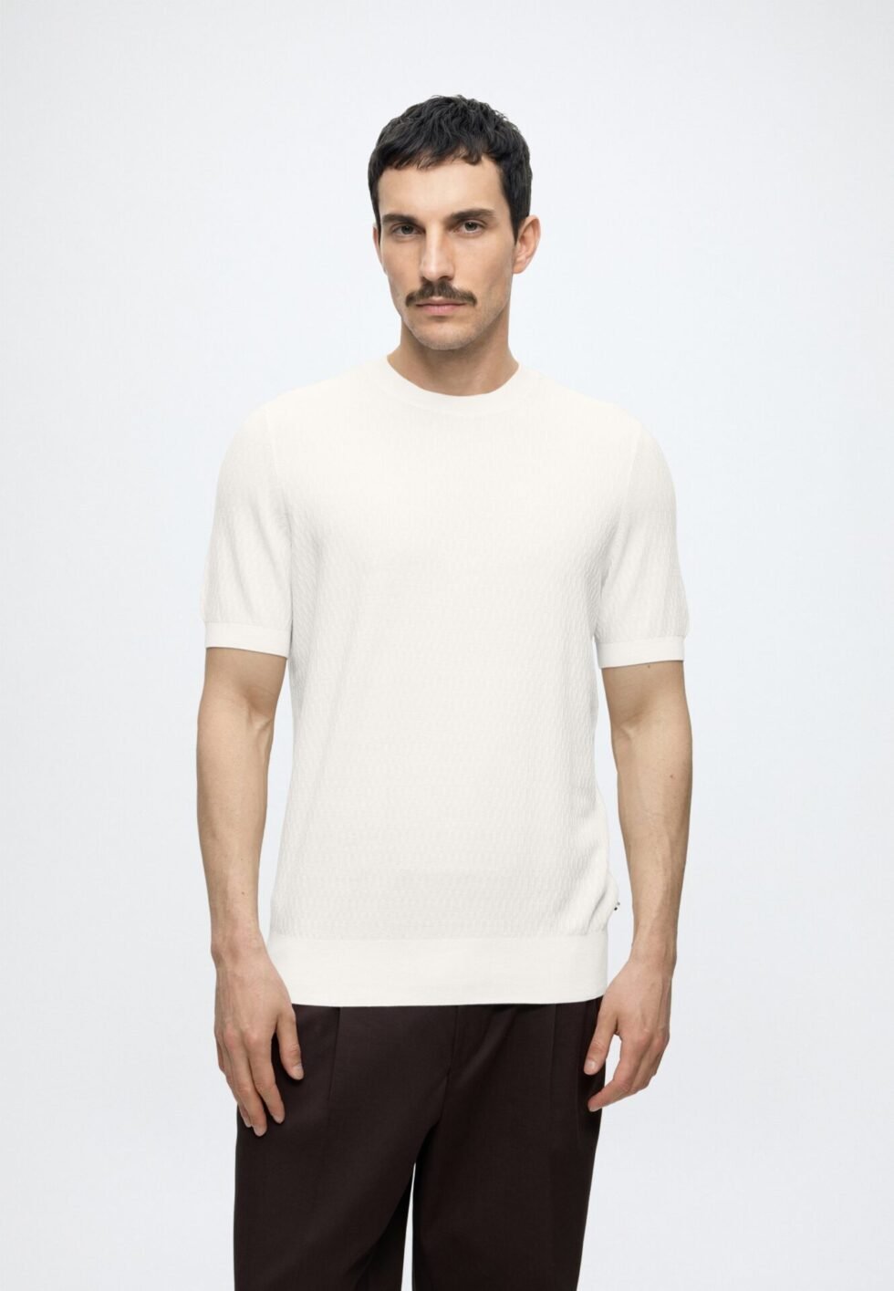BOSS LARUSO - Basic T-shirt - open white
