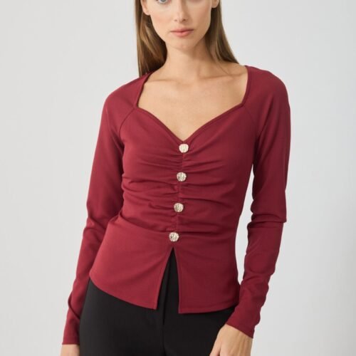 Anna Field by Zalando Long sleeved top - cabernet
