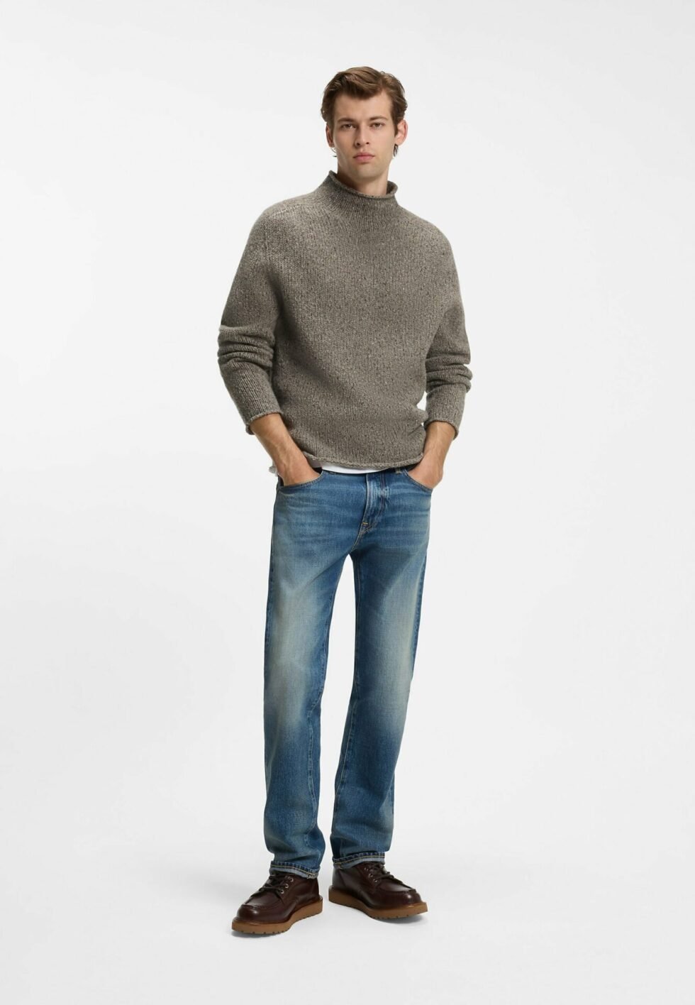 BOSS FIRAS_DB - Jumper - light brown eight