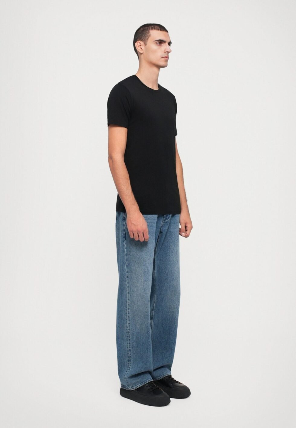 Armani Exchange T-SHIRT SLIM FIT - Basic T-shirt - black